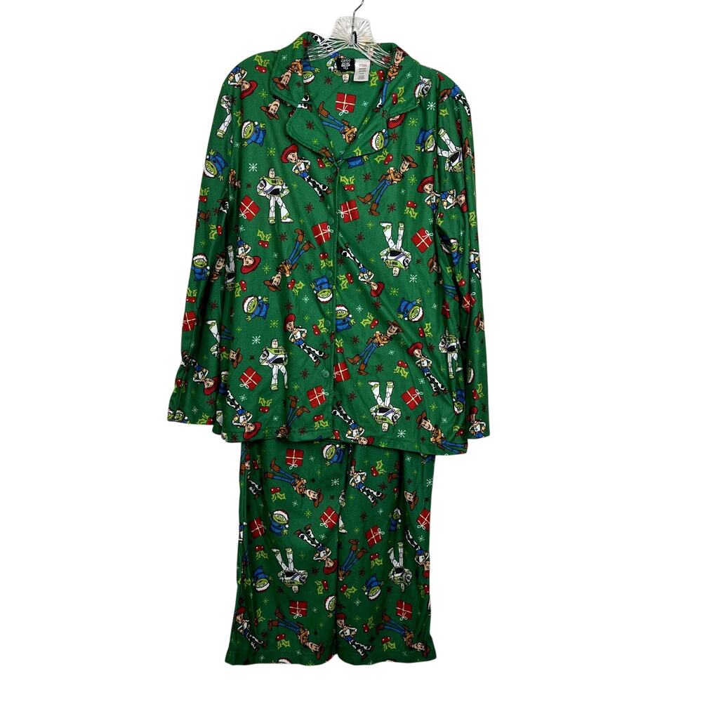 Toy Story 4 Unisex Kids Large Button Up Pajamas Pants Set Winter Christmas PJs